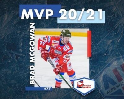 Brad McGowan è stato nominato MVP della Alps Hockey League, stagione 2020/21