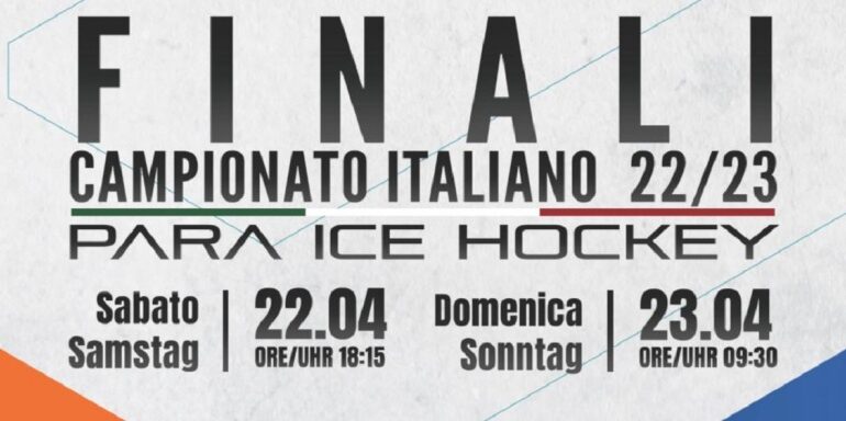 Para Ice Hockey, a Egna le finali del Campionato Italiano